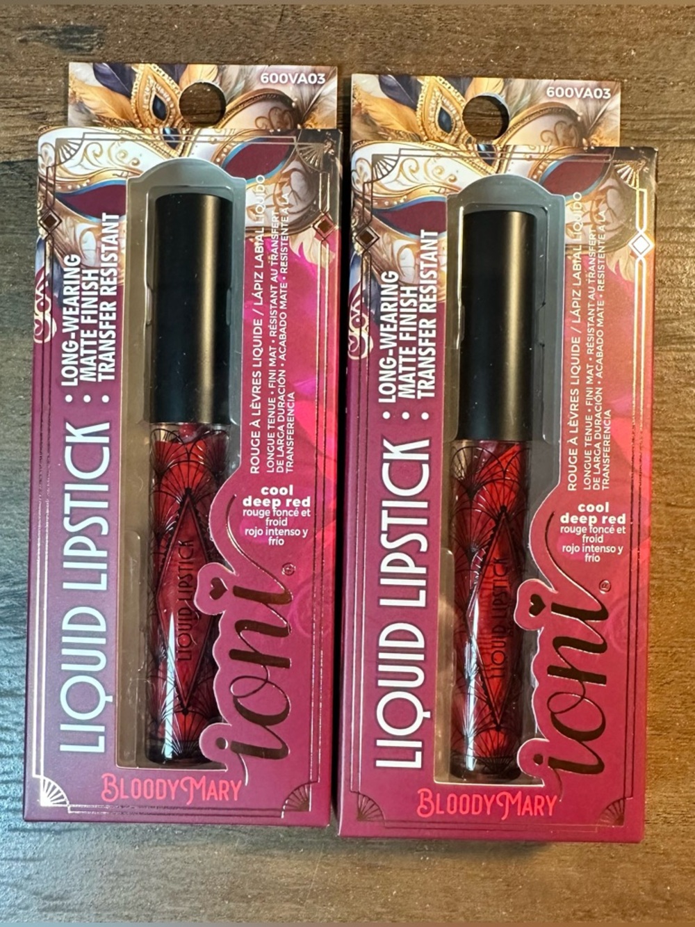 Ioni Veil Of Allure Liquid Lipstick~Bloody Mary (Cool Deep Red)~Matte Finish 2pc
